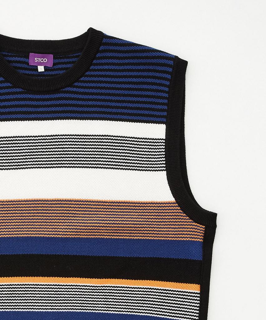 Stco Round Knit Vest Blue (Oversized)_Skvua03Oml
