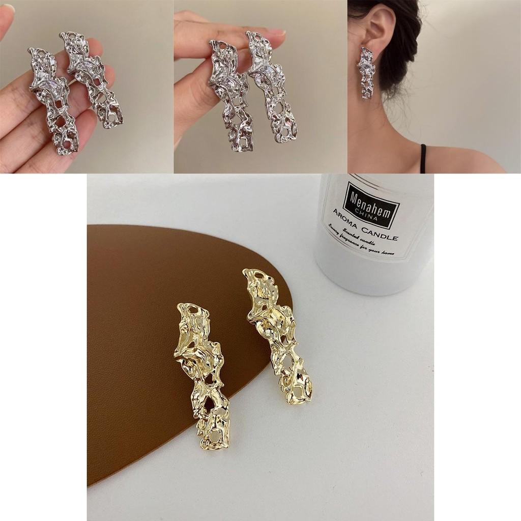 Elegant Irregular Geometric Alloy Earrings For Women Trendy Summer Fashion