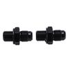 1Pair 6AN‑1Celsius4NPS   Oil Cooler Adapter Fitting Aluminium Alloy Rustproof Black