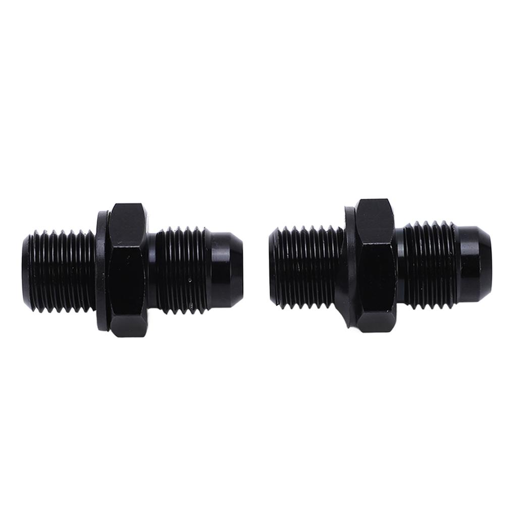 1Pair 6AN‑1Celsius4NPS   Oil Cooler Adapter Fitting Aluminium Alloy Rustproof Black