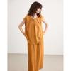 Women's Lycra Tencel Linen Blend Sleeveless Skirt Set