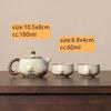 Chines Ru Kiln Ceramic Teapots Handmade Sea Wave Pattern Ball Hole Filter Xishi Pot Beauty Tea Infuser Kettle Household Teaware