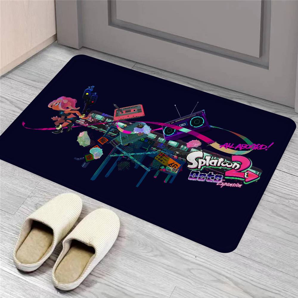 Competitive Game S-Splatoon PVP Kitchen Mat Kids Room Bedroom Decoration Balcony Anti-Slip Doormat Living Room Alfombra
