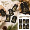 New Year Party Hanging Tags with Rope, Decorative Labels and Cards for Gift Wrapping