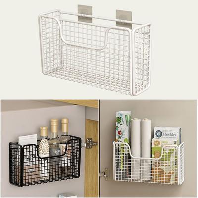 1Pcs Cabinet Organizer Wall Mounted Punch-free - No Drill Storage Shelf for Kitchen Bathroom Inner Storage Rack of Cabinet Door