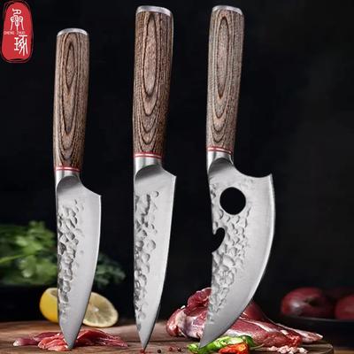 Stainless Steel Boning Knife Kitchen Hand Forged Wooden Handle Butcher Knife Meat Cutting Fish Cutting Knife Household Kitchen Accessories
