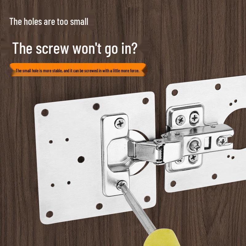 Stainless Steel Cabinet Door Hinge Repair Plate Kit