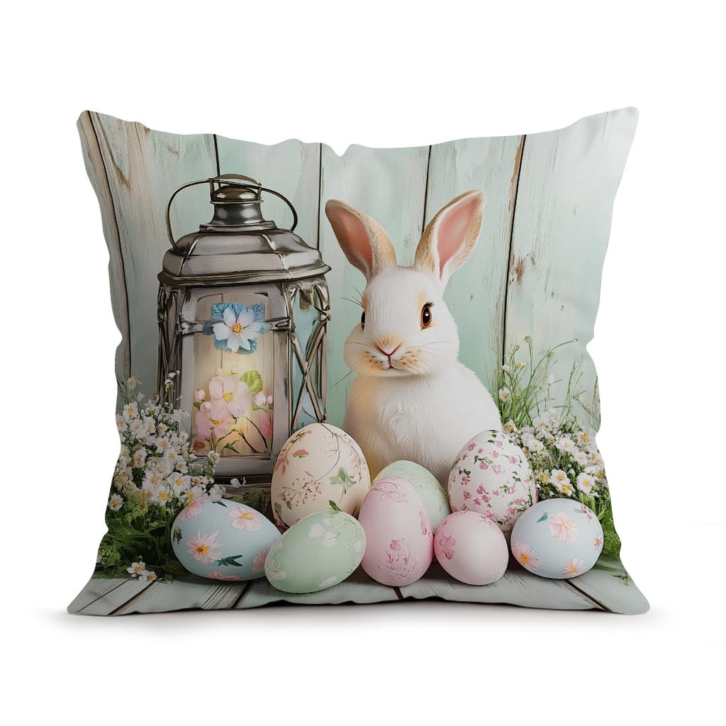 Easter Egg Cushion Pillowcase Printed Polyester 40/45/50Cm Throw Pillowcover Decorative Sofa Cushion Pillowslip Home Decor