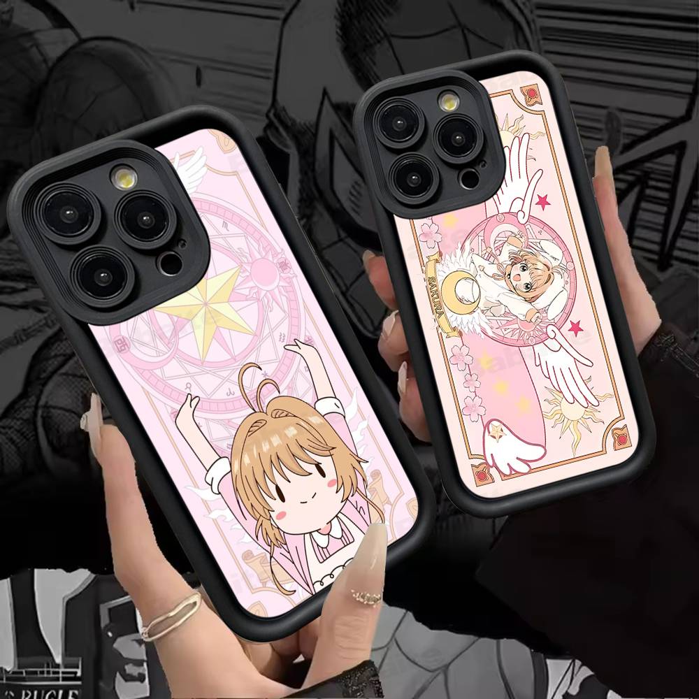 C-Cardcaptor Sakura Silicone Soft Phone Case For iPhone 17 16 14 13 12 11 15 Pro Max Plus Air Cover