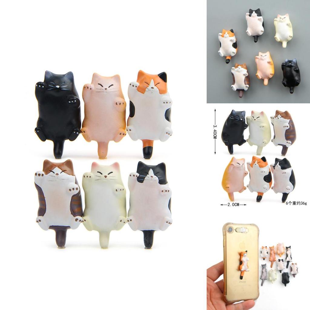 Kawaii Katzen-Kühlschrankmagnet mit Harz-Handwerk für lässigen Stil und Sammler