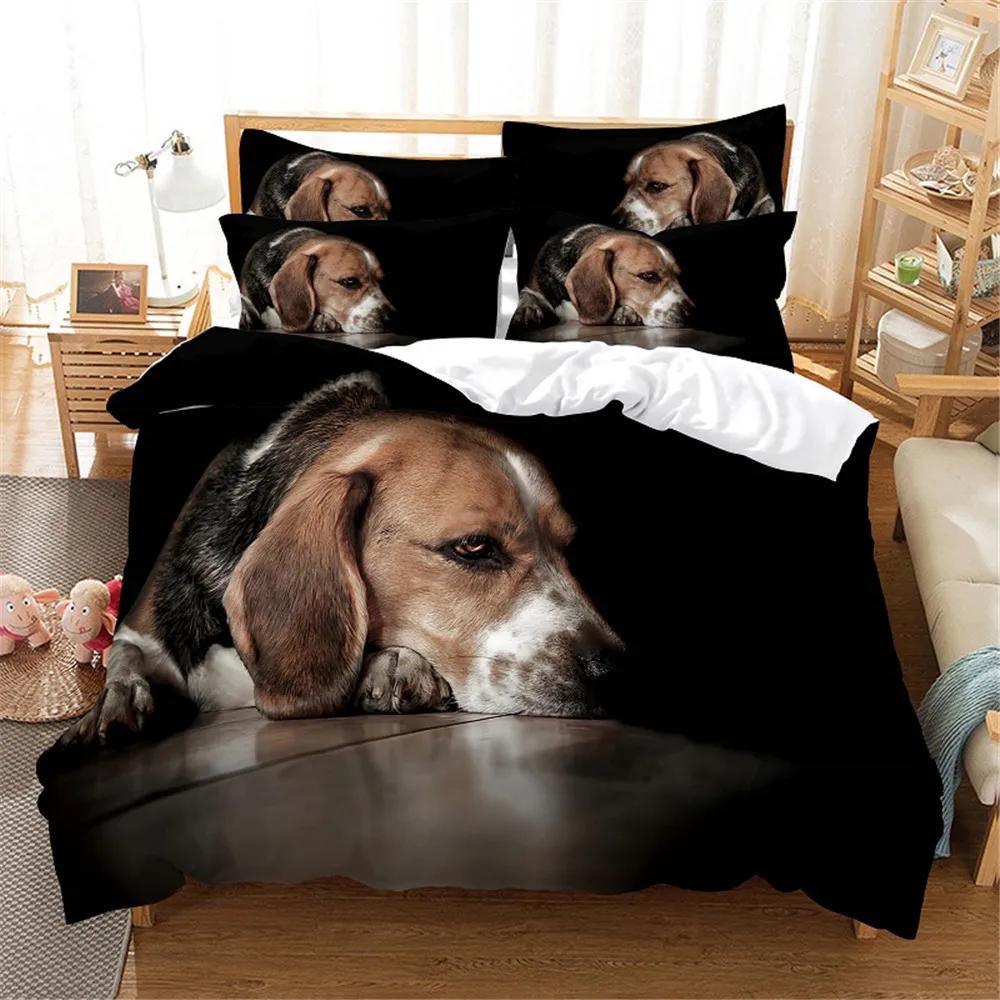 Comforter Red Love Cartoon Dog Dachshunds Animals Theme For Dog Lovers Gifts Bedroom Decorations For Children Teens Women Men