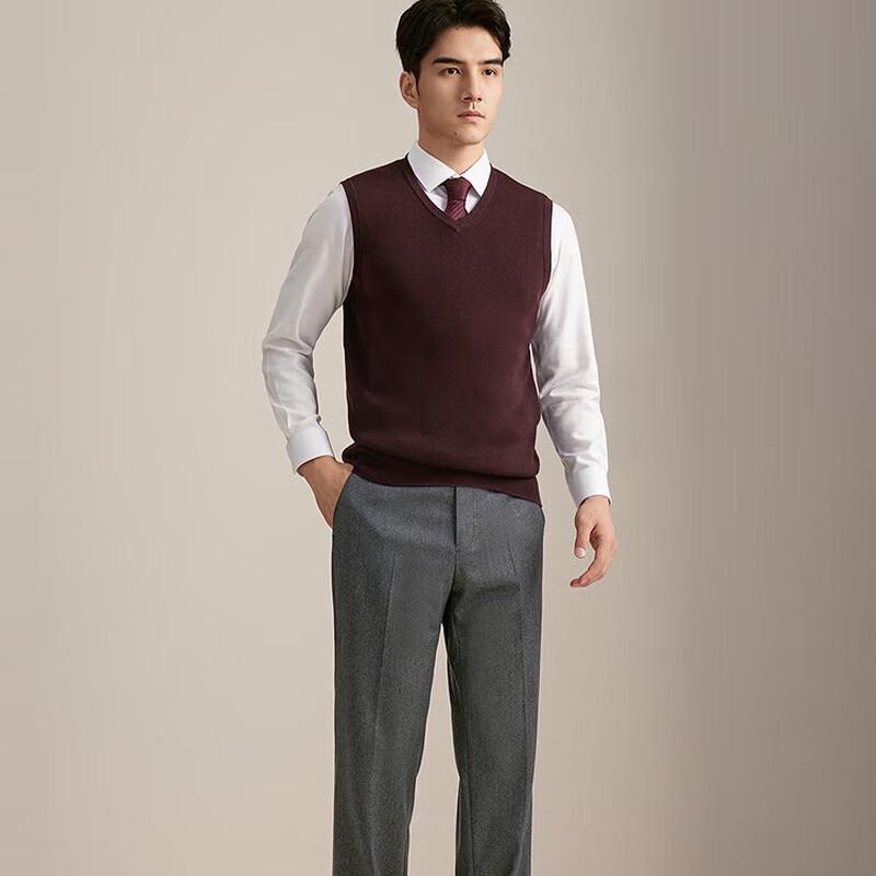 Youngor Men s Wool Blend V-Neck Vest M (100cm)