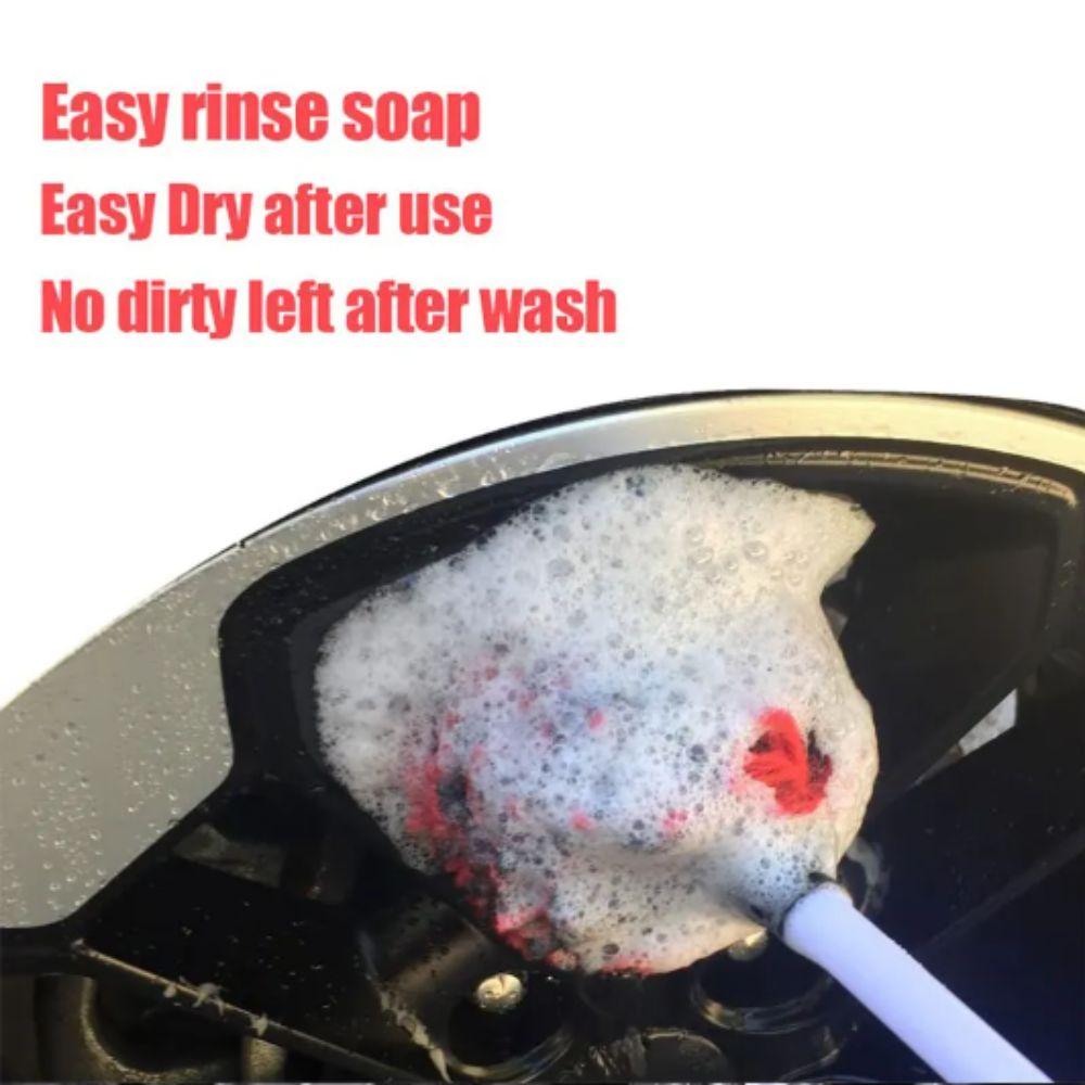 Bendable Design Auto Wheel Woolies Brushes Long Handle Car Rim Tire Wash Brushes  Tire Washing