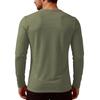 Men's Long Sleeve Henley Shirt Casual Lightweight Pullover Crew Neck Soft Knit Top with Button Front Design for Daily Wear