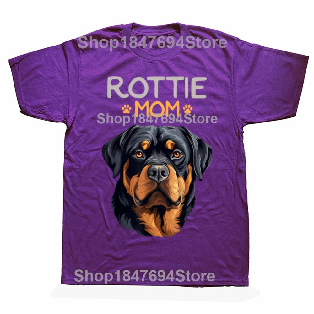 Rottweiler Mom Novelty Rottie Dog T Shirt Oversize Printed Casual Tee shirt Casual Short Sleeve Vintage Couples TShirt
