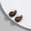 New AB Colorful Chunky Teardrop Earrings Dupes for Women Smooth Hollow Thick Water Drop Earring Hoops Trendy Jewelry Lightweight