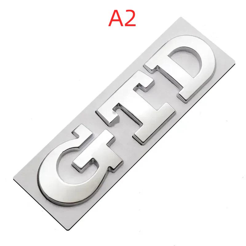 3D Metal GTD Logo Emblem Badge Car Front Grill Rear Trunk Sticker For  PO/LO G/lf 4 5 6 7 7 MK2 MK4 MK5 MK6 MK7 MK8