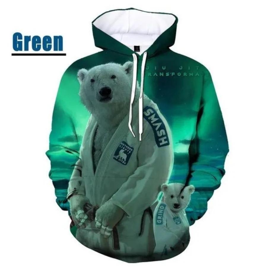 

2025 Новый толстовка с капюшоном с 3D-принтом для мужчин BJJ, любители джиу-джитсу, модный свитер с длинным рукавом в стиле Харадзюку, уличная одежда, толстовки L