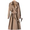 Damen Herbst Midilanger Trenchcoat - 2025 Schlankmachende Überknie-Übergröße Jacke