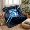 NSW Blues Flannel Fleece Blanket Cozy Warm Throw Blanket For Couch Bed Travel All Season Use