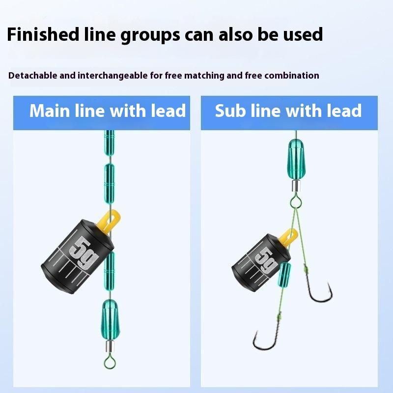 5Pcs Fishing Weights Kit Water Drop Sink Adjustable Proportional Fishing Alert Compact Weight Cylindrical Scale Fishing Tackle