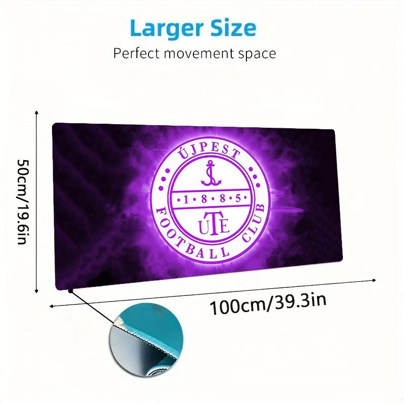 Újpest FC Print Cushion Non-slip Laptop Tablet Big Mousepad XXL Mat Mini PC Playmat With Lock edge