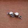 Punk Rock Totenkopf Ohrstecker für Herren Damen Edelstahl Mode Einfach Piercing Ohrring Klassische Persönlichkeit Schmuck Großhandel