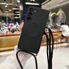 Crossbody Lanyard Liquid Magnetic Case For Iphone 14 13 12 11 X XR XS Max 7 8 SE 2020/Samsung Galaxy S23 S22 Ultra Magsafe Silicone Soft Back Cover