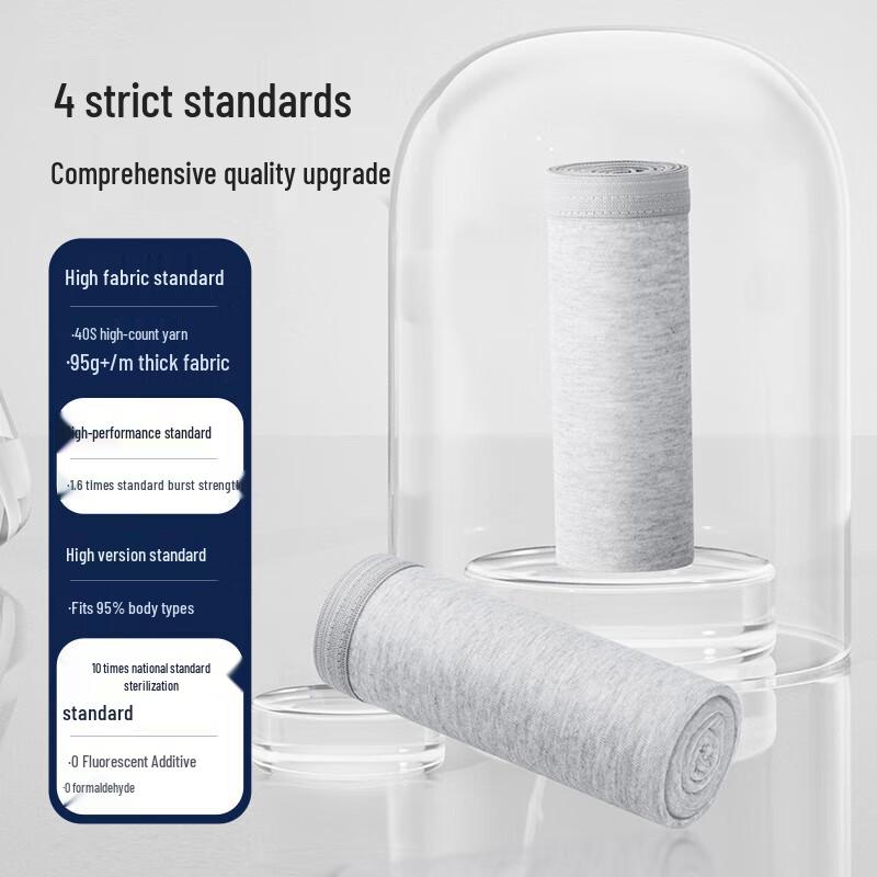 Freego Men's Disposable Cotton Boxer Briefs 3-Pack