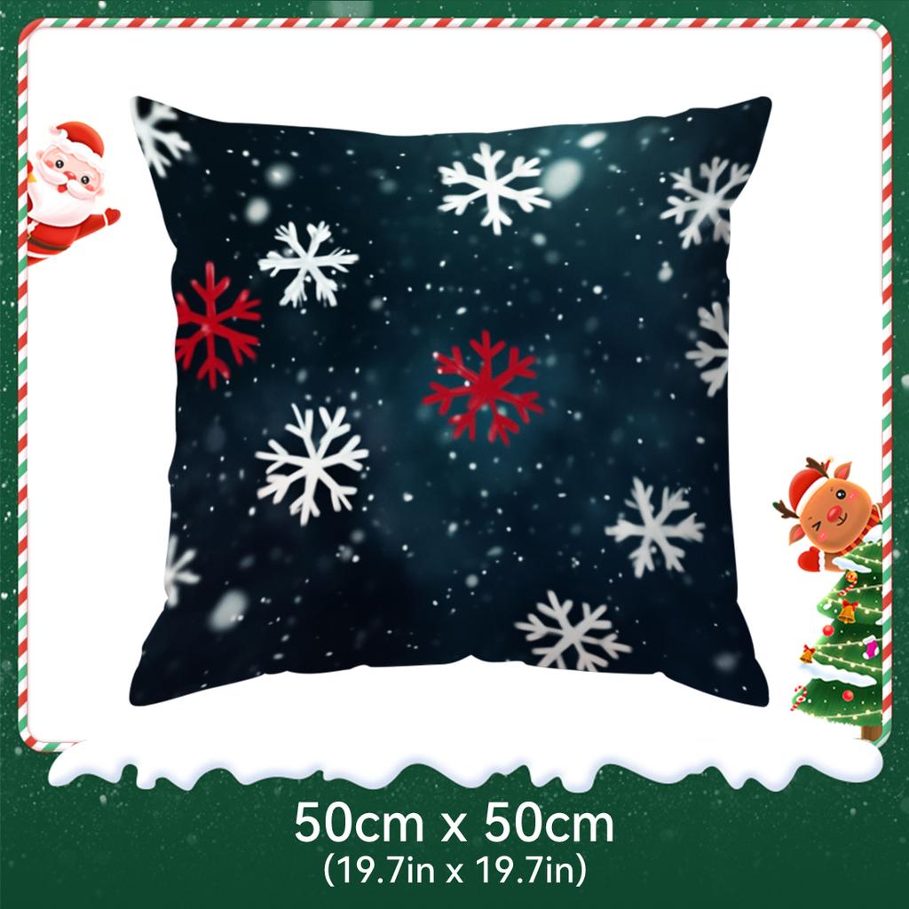 Snow Shadow Christmas Pillowcase Printed Polyester 40/45/50Cm Throw Pillowcover Decorative Sofa Cushion Pillowslip Home Decor