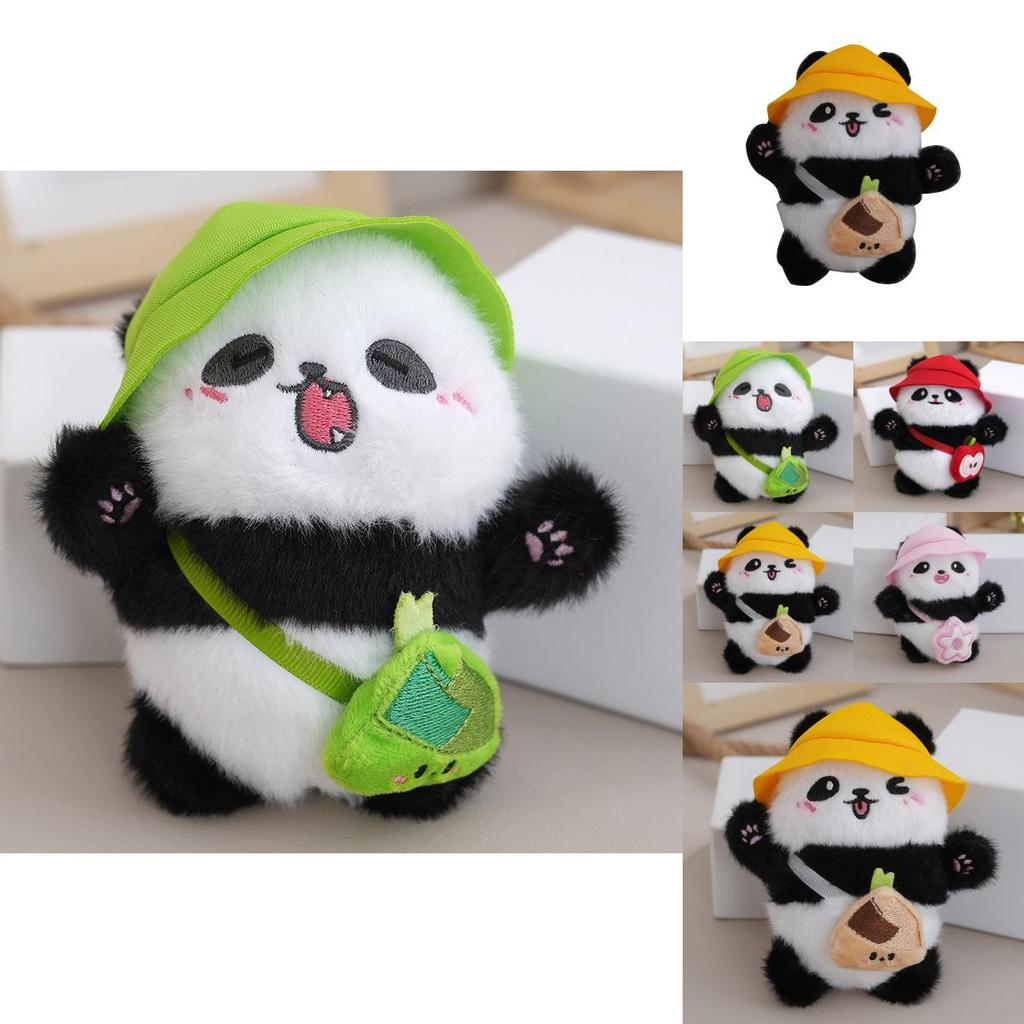Entzückende Mini Plüsch Panda Schlüsselanhänger Puppe Kuscheliges Stofftier Anhänger