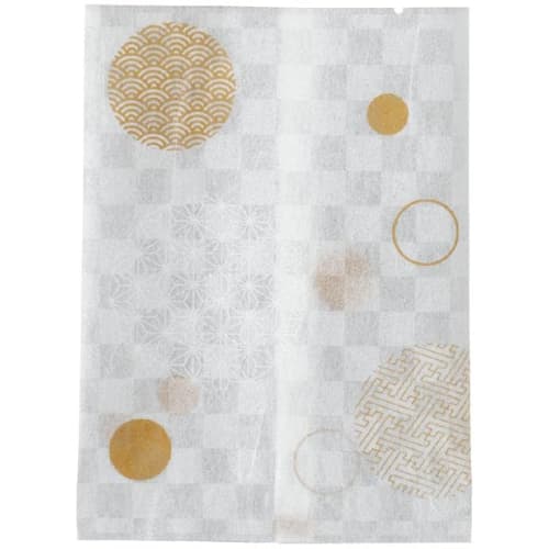 HEADS JT-RB2 Japanese Sweets Packs, 10 X 13.5 Cm, White (Japanese Pattern), 100 Sheets, for Japanese Sweets, Rayon Washi Paper, Desiccant and Oxygen A