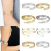 Golden Leaves Arm Cuff Bracelets Adjustable Geometry Arm Bracelet Bangle Metal Armband Set  Party