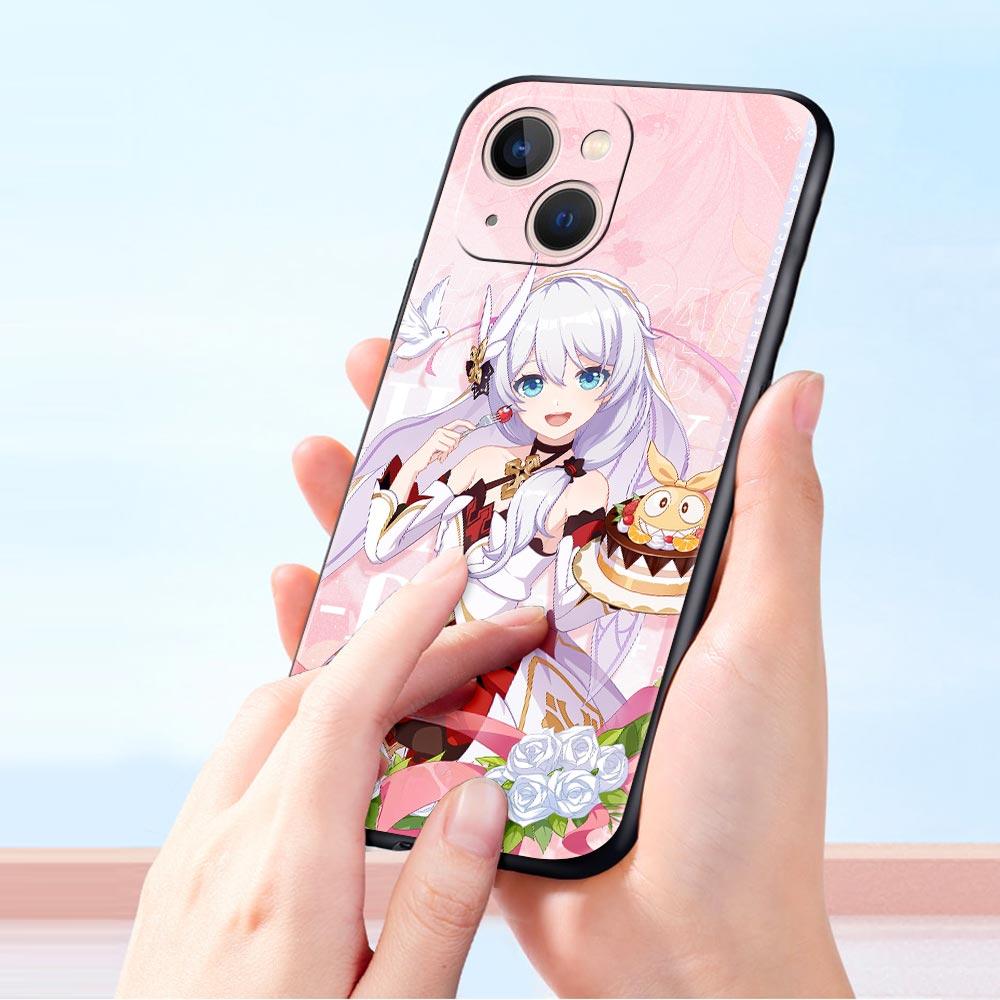 Honkai Impact 3rd Game Luxury Phone Case For iPhone 13 15 14 12 11 Pro MAX XR X SE XS 7 8 Plus Silicone Black Protection Cover
