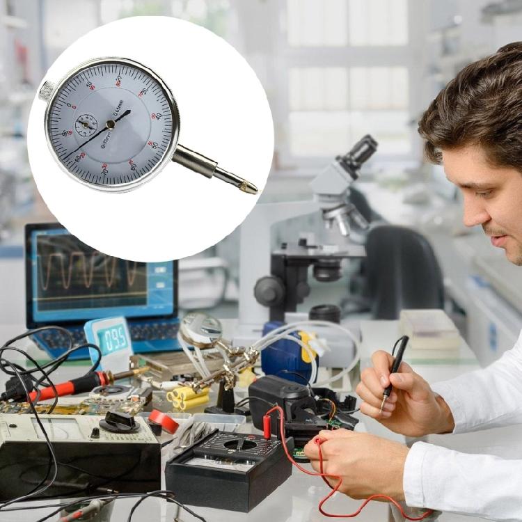Mechanical Dials Indicator Gauge, Stainless Steel 0.01mm Accuracy for Detailed Part Measurement Work Dimension Checking