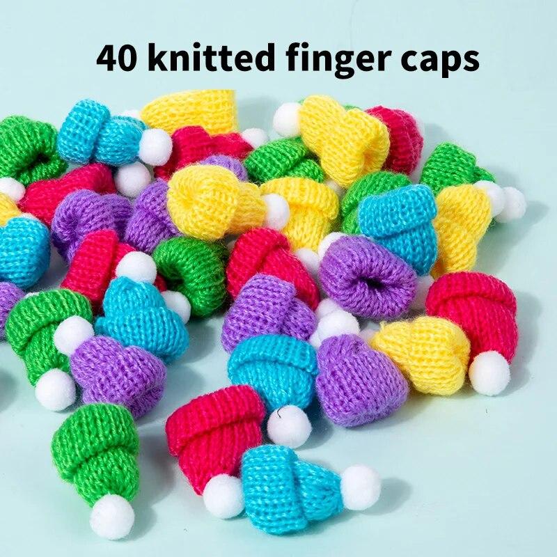 Kids Finger Cap Game Color Matching Toys Interactive Party Games Hand-eye Coordination Sensory Educational Toys For Child