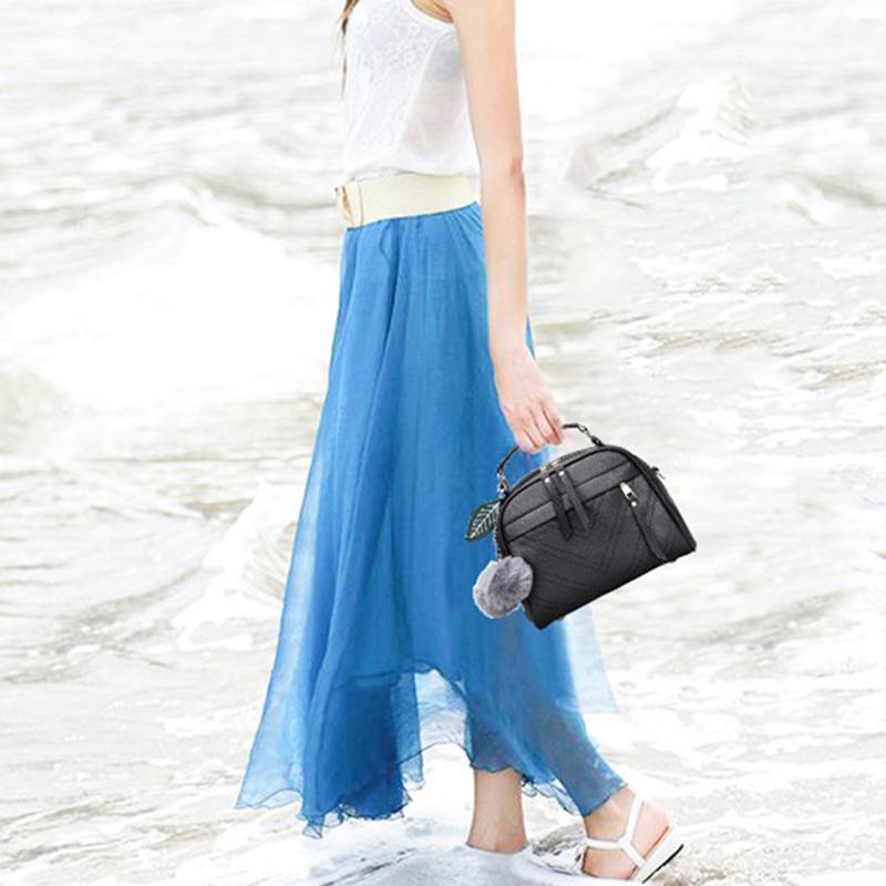 Handbag For Women Girl Fashion Messenger Bags With Ball Toy Bolsa Female Shoulder Bag Pu Leather Ladies Party Crossbody Bag