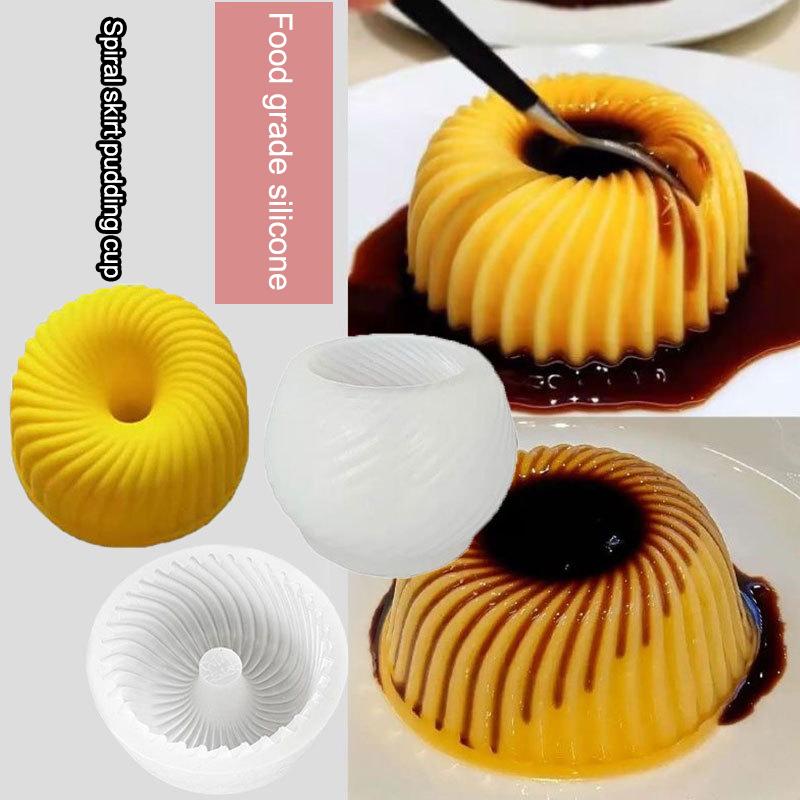 Spiral Apple Shape Mousse Desserts Cake Mold Ice Cream Mold Silicone Mold Reusable Kitchen Decorating Tools For Home Bakers