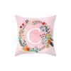 Pillowcase Alphabet Design Printed Pattern Pillow Cover Home Office Sofa Cushion Case