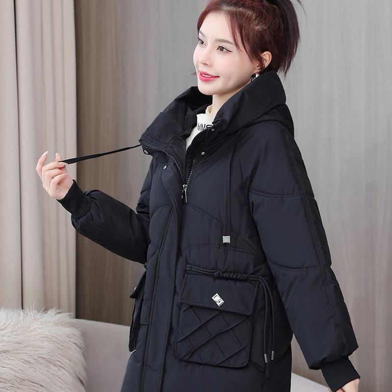 Women Winter Jacket Warm Padded Jacket Long Parkas Hooded Coat Snow Wear Outwear