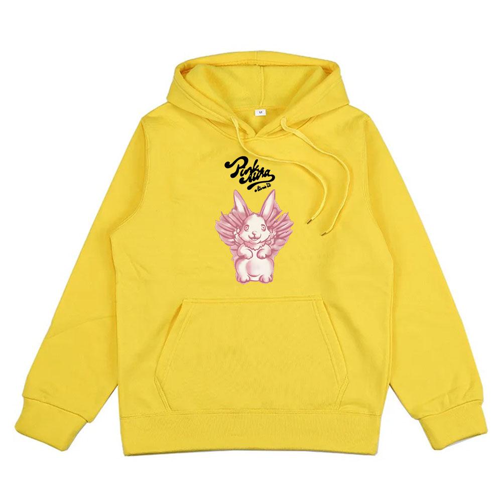 Bunny Růžová Aura Album Grafické Mikiny Zpěvačka Kenia Os Turné 2024 Mikina na Zimu Streetwear Pánské Dámské Oblečení