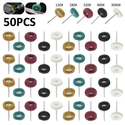 50Pcs Abrasive Buffing Polishing Wheel Multipurpose Grinding Head Rotary Tool Accessories Buffing Wheel Buffing Polishing Wheel