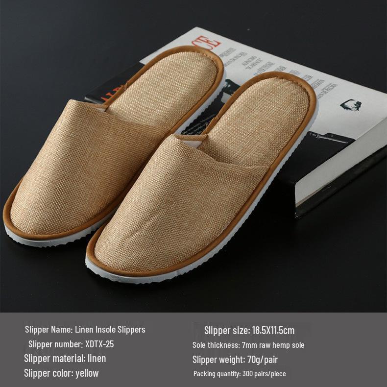 Star Hotel Disposable Non-Slip Slippers for Bed & Breakfast, Guest Room, Beauty Salon, Club House, and Home.