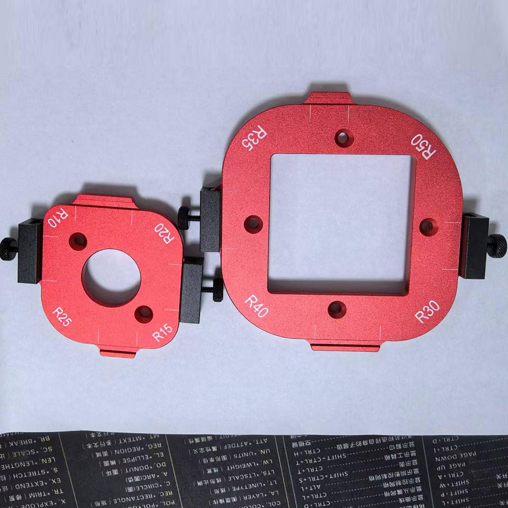 Woodworking Router Arcs Angle Positioning Template Corner Radius Routers R10-R50 Radius Jig Wood Milling Cutter Round R-corner