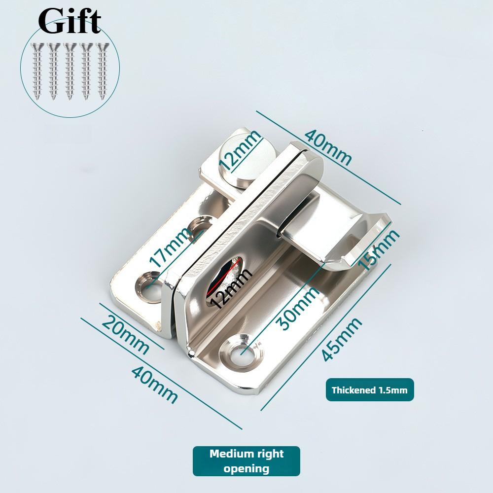 1-10PCS Heavy Duty Stainless Steel Locking Bolt for Cabinet Wardrobe with Lock and Latch for Bathroom Security Door