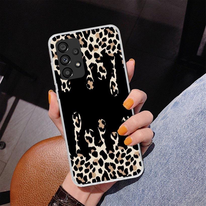 Leopard Print Phnoe Case for Samsung Galaxy A17 A37 A57 A16 A26 A36 A56 A15 A14 A13 A55 A54 A53 A35 A34 A33 A25 A24 A23 A52 Gala