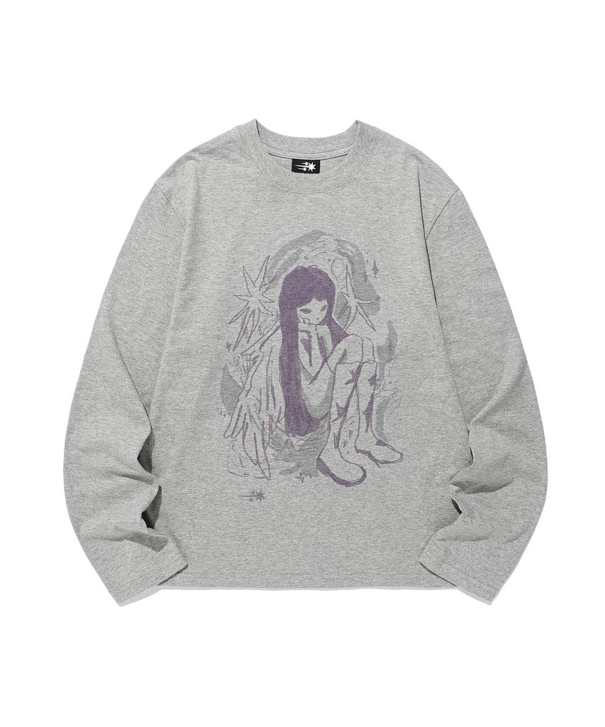NICEGHOSTCLUB Starry Angel Ls Tee_Grey(Ng2Gfut552A)