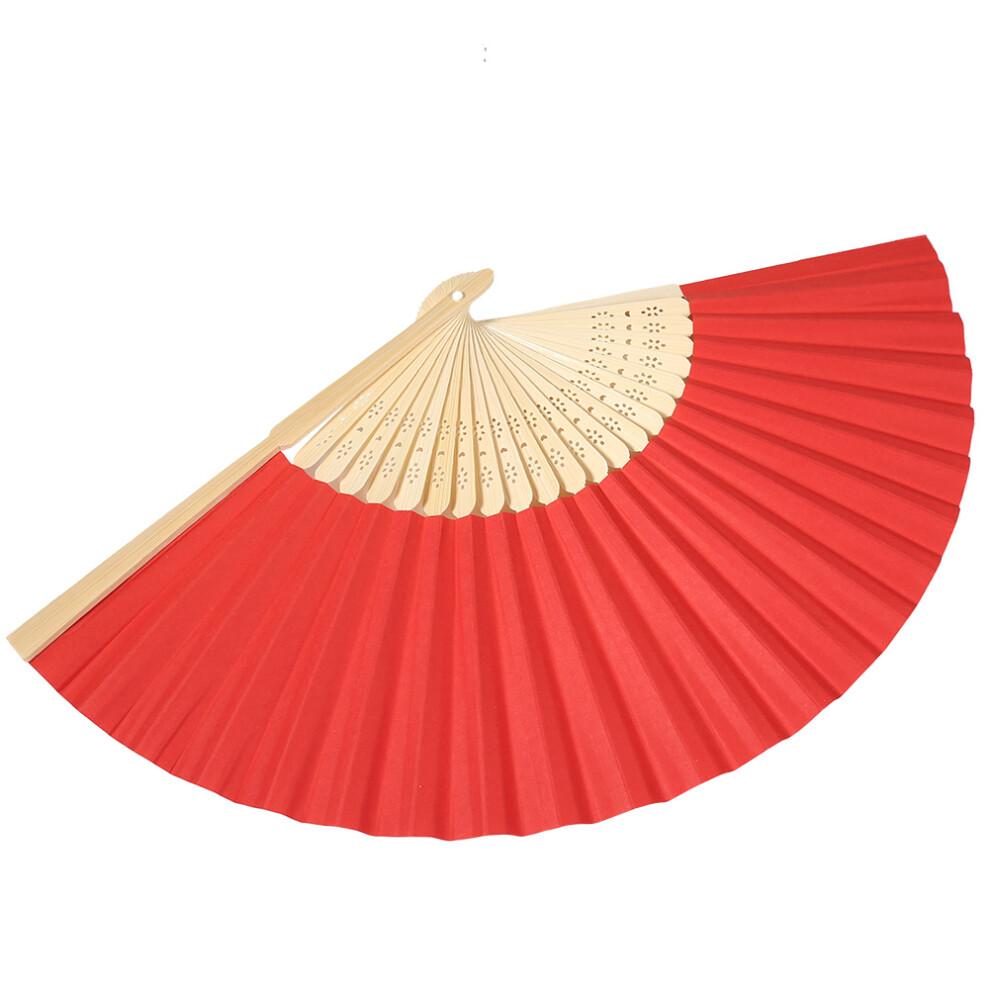 Handheld Folded Craft Fans with Traditional Craftsmanship, Japanese Chinese Fans Blending Bamboo and Paper for Use as Wedding Party Favors and Home