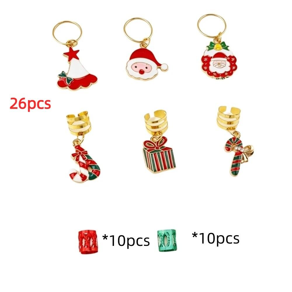 6/10/26/46pcs Headwear Party Mixed Hair Rings Set Hair Braiding Halloween Braid Hair Clips Men