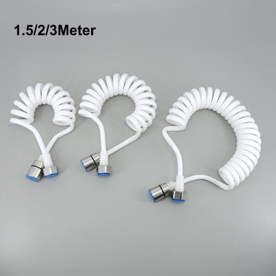 1,5/3/2 m weiß 304 Kopf flexibler Federduschkopf weicher Schlauch Kunststoff Wasser WC Toilette Bidet Sprayer Telefonleitung Badezimmer